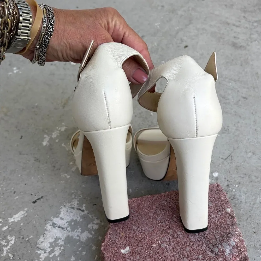 Jimmy Choo Mionne 120 Latte Leather platforms